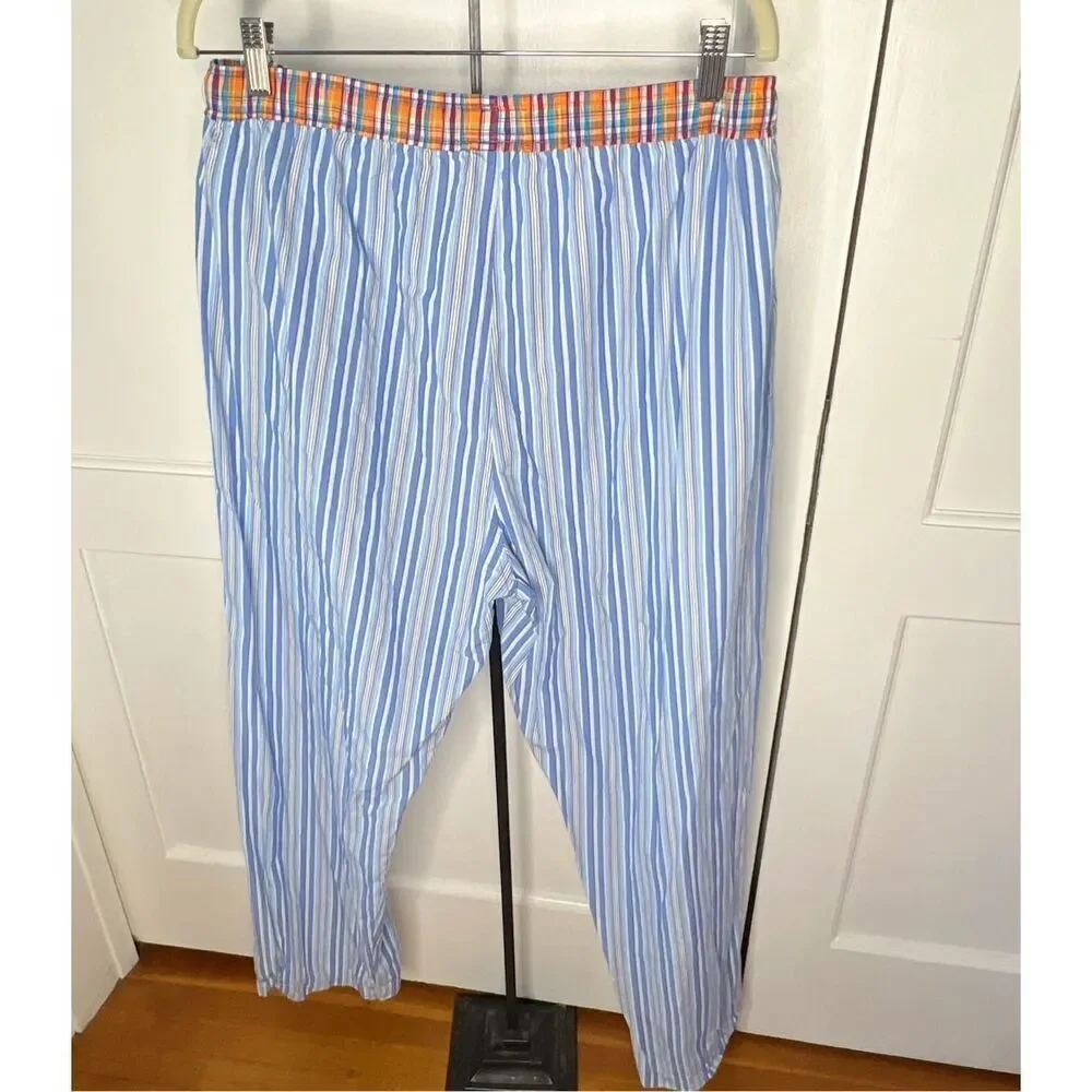 Polo Ralph Lauren Blue Striped Pajama Pants Large